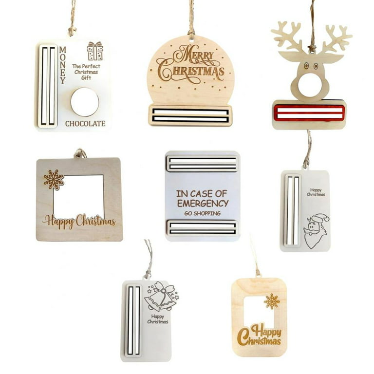 Christmas Money Holder Decoration Funny Money Holder Gift Christmas Tree  Pendant Ornaments Hanging Accessories, Christmas Wooden Money Clip Gifts  for