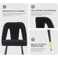 thumbnail image 2 of Velvet Modern Dining Chairs Set of 2, Upholstered Dining Side Chairs with Metal Legs, Nailhead Trim, Modern Dining Chairs for Kitchen, Bedroom, Dining Room, 2 of 7