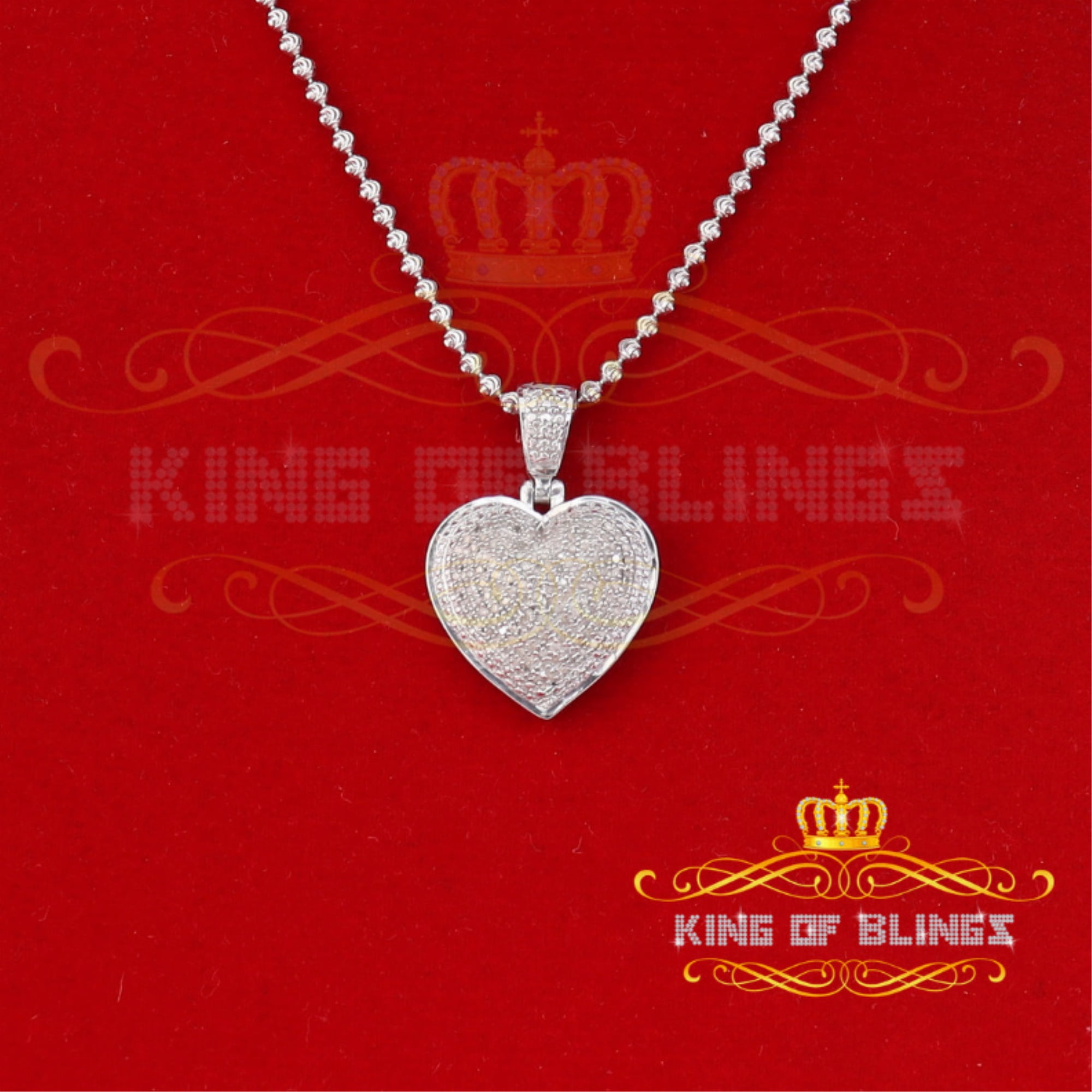 King Of Bling's 0.33ct Diamond 925 Sterling Silver Fancy Cross