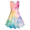 thumbnail image 4 of Robe d'Été pour Fille Robe Ligne A Robe Sans Manches Teinture sur Nœuds pour Filles Robes de Fête pour Filles, 4 of 5