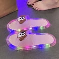 thumbnail image 5 of GobdXE Kids Light Up Slides Unisex LED Dog Cartoon Sandals Non Summer Slippers for Boys Girls Size:8-9 Years, 5 of 6