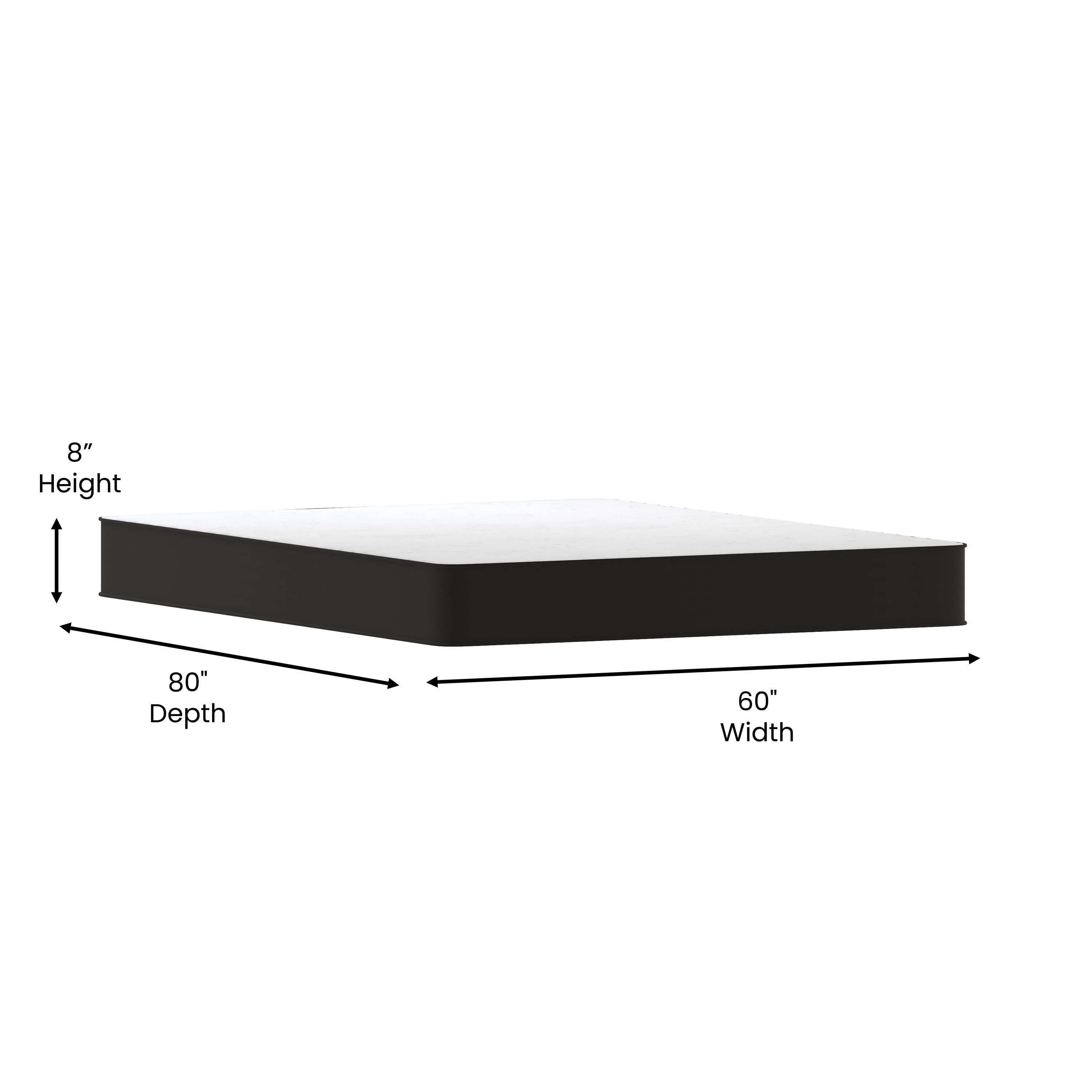 Emma + Oliver Premium Comfort 8" Queen Size Medium Firm Hybrid Innerspring Mattress in a Box with Knitted Fabric Top and CertiPUR-US Certified Foam