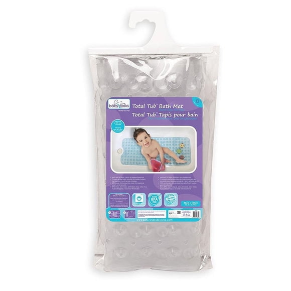 Babyworks™ Total Tub Bath Mat - Transparent, 39.4 x 15.7 inches and made from Polyvinyl Chloride