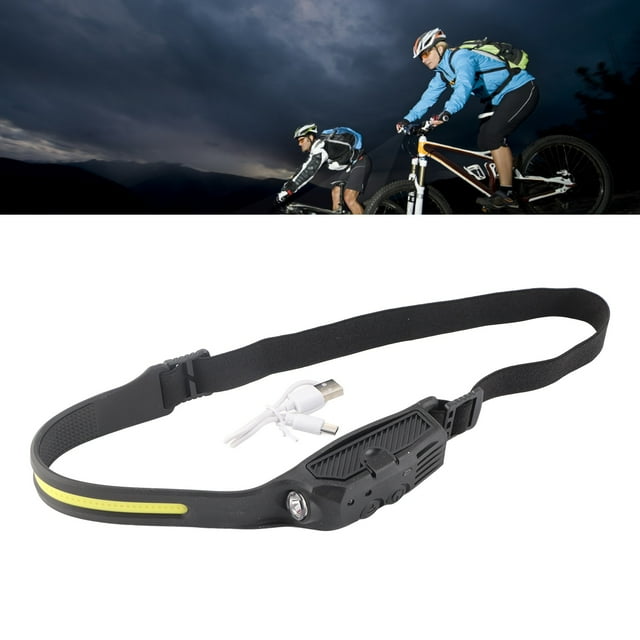 LED Headlight USB Charging LED Rechargeable Headlamp 4 Double Button Switch Silica Gel Material Intelligent Sensing