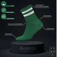 thumbnail image 5 of GoWith Cotton Striped Socks For Men | Thin Summer Retro Socks | 3 Pairs | Model: 3501, 5 of 9
