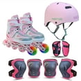 thumbnail image 1 of Jaspo Sparkle Adjustable Inline Skates With Front Light Up Wheels Beginner Skates Fun Illuminating Roller Skates For All Boys & Girls | For All Ages And Skill Levels, 1 of 5