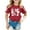 Red, variant on Bainana Little Girls Tops Sequin Print Short Sleeve Crew Neck Shirt Fashion Casual Summer Kids Outwear Gold Size 4-5 Years