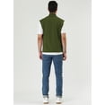 thumbnail image 5 of DARING DIVA Men's Sleeveless Open Front Asymmetric Hem Cardigan Vest 34 Green, 5 of 7