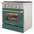 thumbnail image 3 of Kucht Professional 30" Modern Stainless Steel Propane Gas Range in Green/Silver, 3 of 10