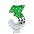 thumbnail image 4 of Football Candles Number 0-9 Green Sparkles Birthday Creatives Soccer Candle for Boy Party Cake Top Decoration, 4 of 5