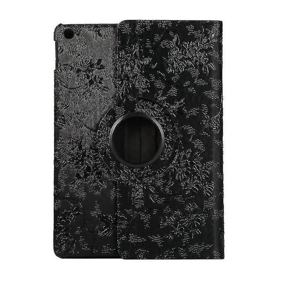 360 Degree Rotating Grape Texture Leather Case With Holder For Ipad 10.2 2021 2020 2019 / 10.5(black