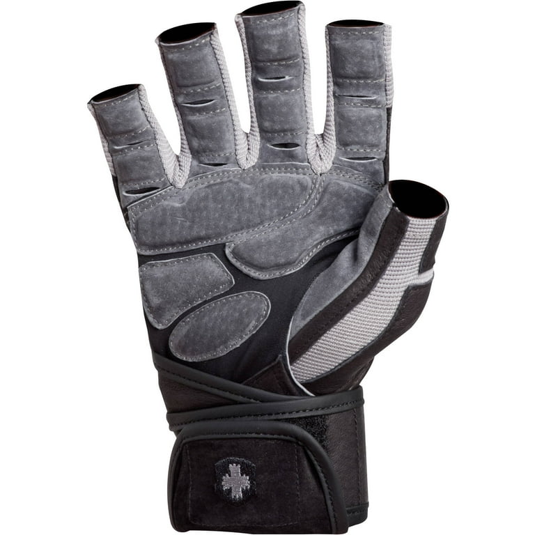 ウエイトトレーニング Harbinger Bioflex Wristwrap Glove Gray L Harbinger BioForm Wristwrap Weightlifting Glove with Heat