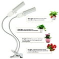 thumbnail image 4 of Lampe pour Plantes 45 W, Lampe de Croissance à Spectre Complet à DEL pour Plantes d'Intérieur, DEL Blanches, Lampe de Croissance pour Plantes avec Double Tête, Col de Cygne Réglable à 360° pour Serre et Succulentes, 4 of 10