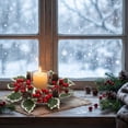 thumbnail image 5 of YiFudd Christmas Candlestick Wreath, Green Pine Cones, Golden Berries, 1 Piece, 5 of 6