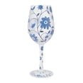 thumbnail image 3 of Lolita Chinoiserie Charm Hand Painted Multicolor Wine Glass 15oz, 3 of 5