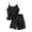 Black, variant on Girls Clothes Summer 2 Piece Outfit Set Pink Sleeveless Camisole Top and Shorts Kids Fashion Clothing Sets 13-14 Years