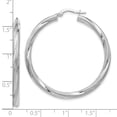 thumbnail image 5 of Auriga Fine Jewelry 10K White Gold Twisted Hinged Hoop Earrings for Women, 5 of 6