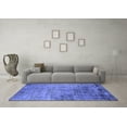 thumbnail image 3 of Ahgly Company Machine Washable Indoor Rectangle Oriental Blue Industrial Area Rugs, 6' x 9', 3 of 4