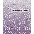 thumbnail image 5 of Pack of 2 Outdoor Pillow Covers, Purple White Ombre Geometric Trellis Morrocan Waterproof Square Throw Pillowcase Cushion Decorative Pillow Covers for Couch Patio Tent, 20x12 in, 5 of 6