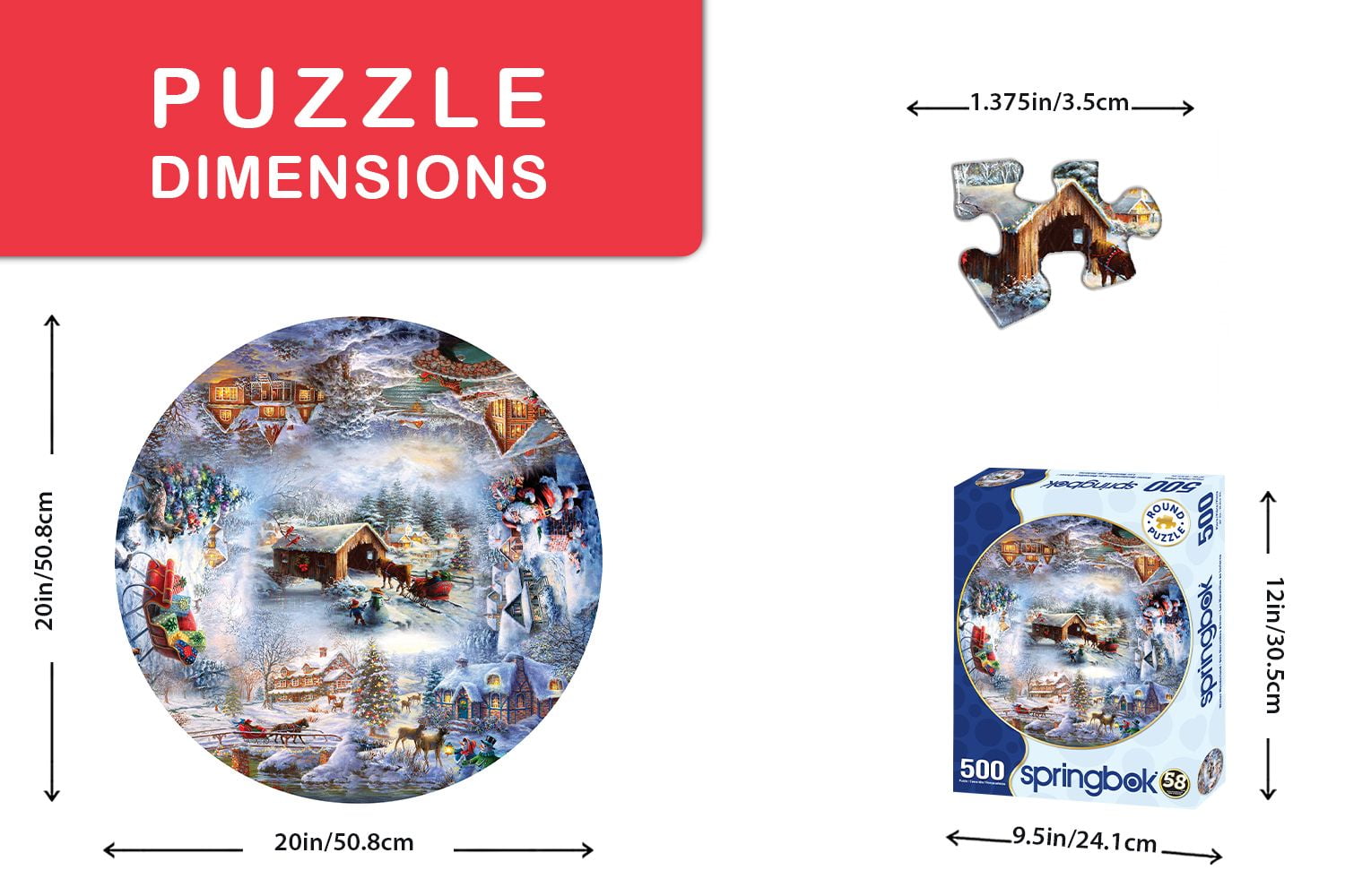 Springbok 500 Piece Winter Wonderland Jigsaw Puzzle for Adults