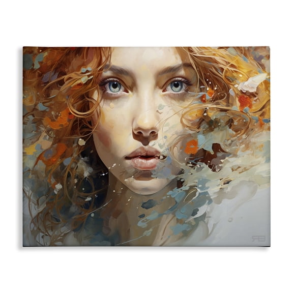 Stupell Industries Eclectic Abstract Splatter Portrait Canvas Art, 20 x 16, by RB
