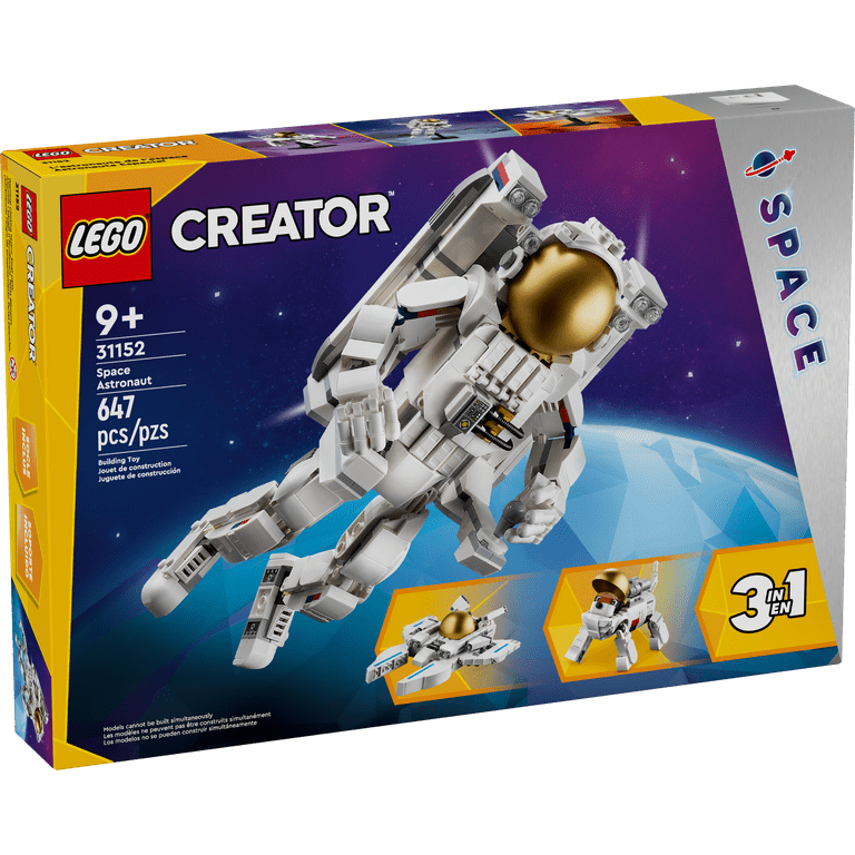 LEGO Creator 3 in 1 Space Astronaut Toy, Building Set Transforms from  Astronaut Figure to Space Dog to Viper Jet, Space-Themed Gift Idea for Boys  and Girls Ages 9 Years Old and
