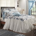 thumbnail image 4 of VHC Brands Annie Blue Floral Vintage Farmhouse Queen Quilt Coverlet 80x60 27" Drop, 4 of 7