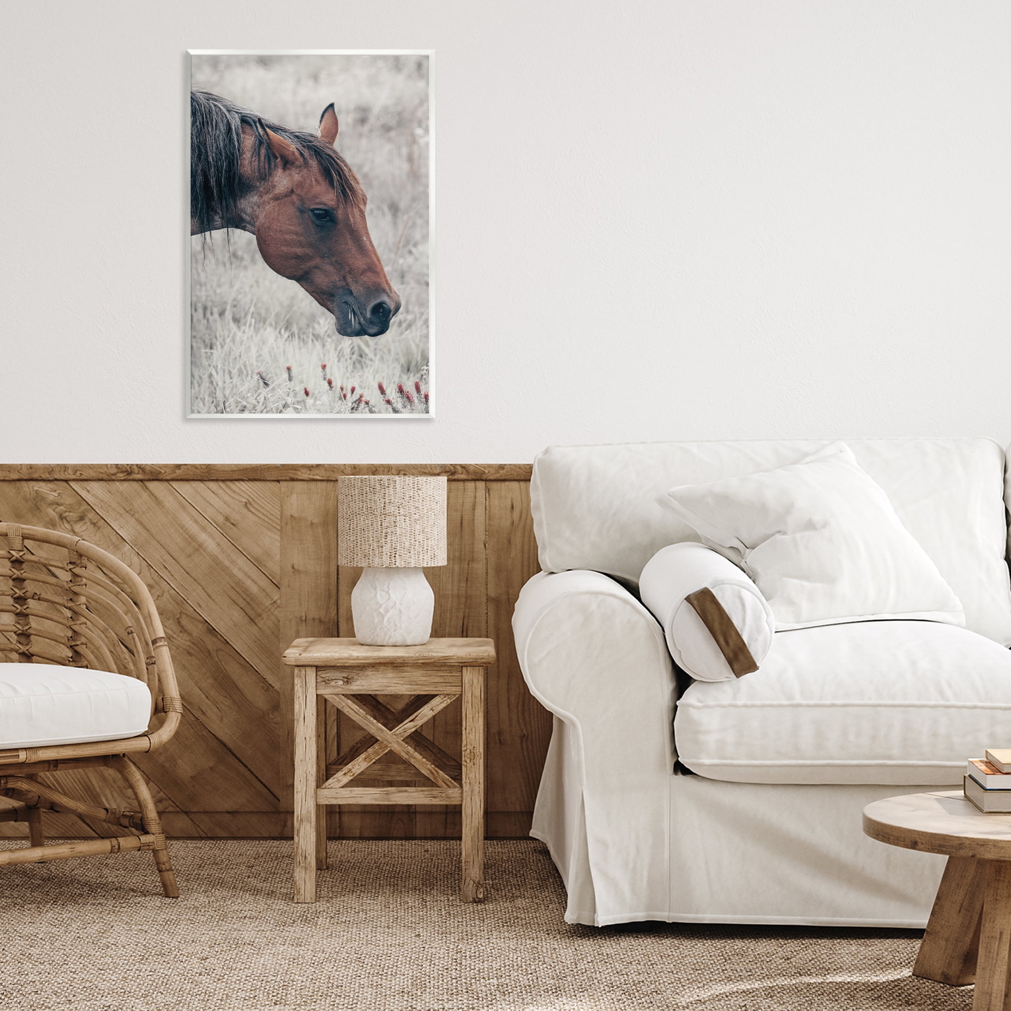 Stupell Industries Mother Horse Grazing in Meadow Wall Plaque Art, design by Nathan Larson