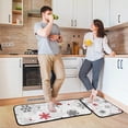 thumbnail image 6 of SKYSONIC Snowflake 2 Pieces Kitchen Rug Cushioned Anti-Fatigue Kitchen Rugs Set for Home Office Laundry,19.7" x 27.6"+19.7" x 47.2", 6 of 7