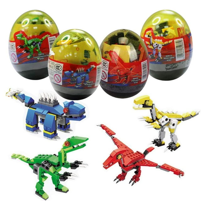Bloques de Construcción Anditoy Dinosaurio Paquete de 4 Huevos Gigantes para Niños