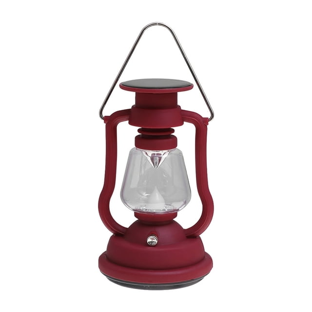 LEEYNEER Lumières Extérieures Rouges Lampe Portative Rustic Lampes d'Intérieur Manivelle Vintage
