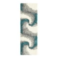 thumbnail image 3 of Unique Loom Soft Touch Shag Collection Area Rug - Selin (2' x 6' 7" Runner Turquoise/Gray), 3 of 7