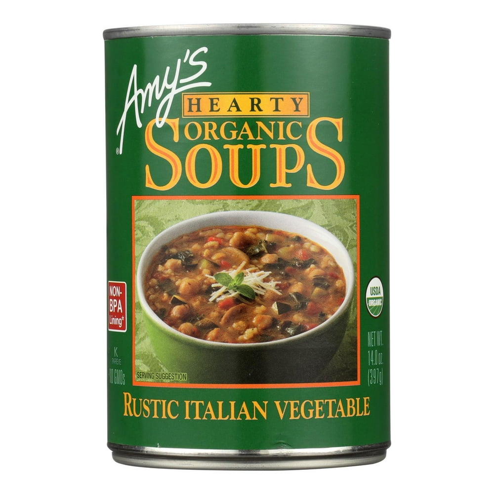 (Case of 12 )Amy's - Organic Soup - Vegetarian Hearty Italian - 14 oz ...