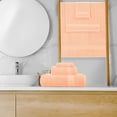 thumbnail image 4 of GLAMBURG Ultra Soft 8-Piece Towel Set - 100% Pure Ringspun Cotton, Contains 2 Oversized Bath Towels 27x54, 2 Hand Towels 16x28, 4 Wash Cloths 13x13 - Ideal for Everyday use, Hotel & Spa - Peach, 4 of 7