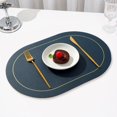thumbnail image 3 of EIMELI Tapis de Protection de Table à Manger Coussin Isolant Facile à Nettoyer Faux Cuir Set de Table Résistant à la Chaleur pour la Maison, 3 of 5