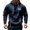 Navy, variant on EchfiProm Mens Black Hoodies Sweatshirt Big and Tall Walking 1/4 Zip Plain Tops for Men 3XL