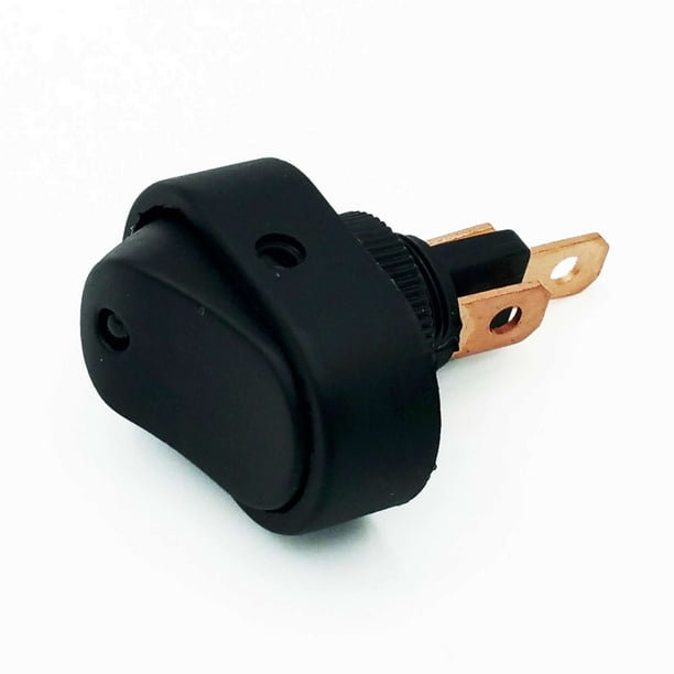 Cambridge Rocker Switch Oblong Black with Blue LED On Off 30 AMP 12 - Walmart.com Home Light Switch Wiring Walmart