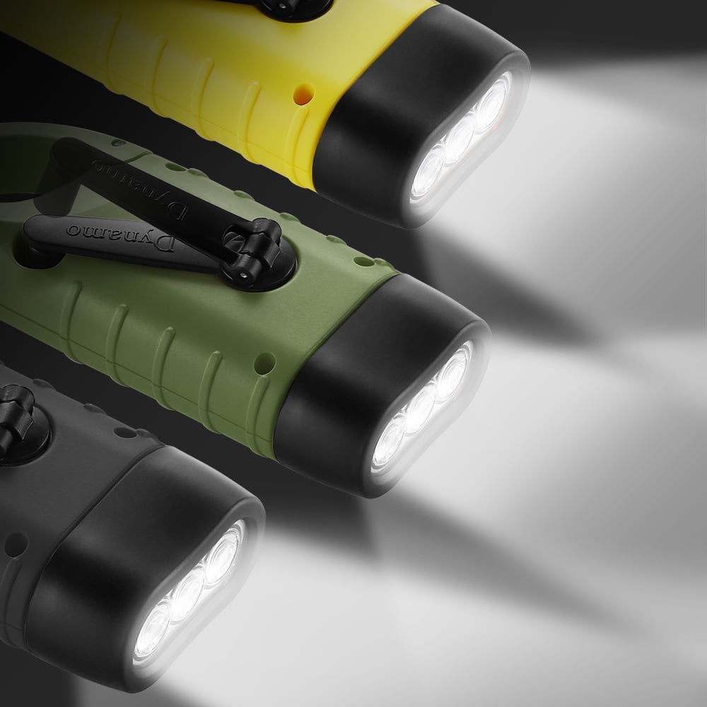 7 led solar power flashlight ni-mh rechargeable GeeRic Solar Powered Hand Crank LED Flashlight, 2 Pack