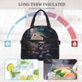 thumbnail image 4 of Naloa Forest Mushroom Skull Print Lunch Bag for Women & Men Insulated Lunch Box or Cooler Lunch Tote Bags for Work, Travel, Outdoor, 4 of 5