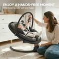 thumbnail image 2 of Babyomi Portable Baby Swings for Infants to Toddler, Electric Swing with Music Speaker, 3 Seat Positions , 5 Speeds, and Remote Control - Infant Swing for Indoor and Outdoor, Black, 2 of 8