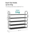 thumbnail image 5 of 5-Tiers Shoe Rack, 25pairs for Home Shoe Organize, Waterproof Non-Woven Fabric, 11”D x 38.8”W x 36.2”H, 5 of 9