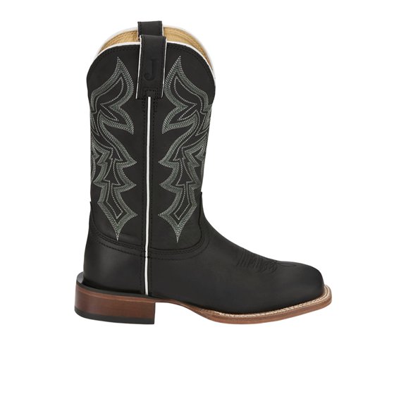 Justin Boot Company Womens Women`s Justin Cowhide Vamp 11In Cowhide Top Boot 9 B Black