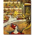 thumbnail image 1 of Ceramic Tile Mural-Georges Seurat Poster Art Wall Tile Mural 2. 17" w x 21.25" h using (20) 4.25 x 4.25 ceramic tiles, 1 of 3