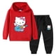 thumbnail image 4 of Hello Kitty-suéter con capucha para niña, pantalones, ropa de dos piezas para niño, conjunto de bebé de manga larga de algodón puro, moda bonita, 4 of 5