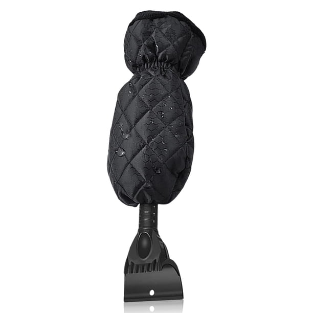 Coche de invierno portátil Raspador de hielo Auto Snow Defrost Brush Guantes Removedor de herramientas Viaje Accesorios Telescópicos Automóvil Suv Negro Vogacara VI001845-02B