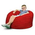 thumbnail image 1 of Ultimate Sack 3 Foot Foam Filled Washable Suede Covered Bean Bag Chair, Red, 1 of 8