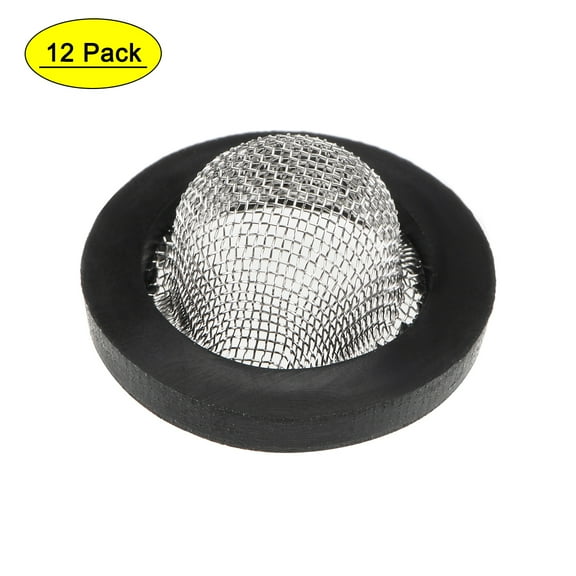 Uxcell 19mm OD 13mm ID 3mm Thick Rubber Flat Washer with Inlet Filter 12 Count