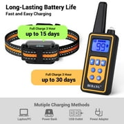 BEBANG 2600FT Dog Training Collar with LED Light, Dog Shock Collar with Remote, 3 Modes, 0-99 level, IPX7 Waterproof, Rechargeable Shock Collar for Small Medium Large Dogs