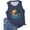 Navy, variant on Wang6 Womens Plus Size Camisole Loose Fit Sleeveless Floral Printed Tank Tops Causal Crew Neck Summer Graphic Tees Tops Yellow XL