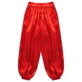 thumbnail image 5 of iiniim Kids Girls Satin Belly Dance Harem Wide Leg Trousers Palazzo Pants Bloomer Dancewear Red 16, 5 of 7